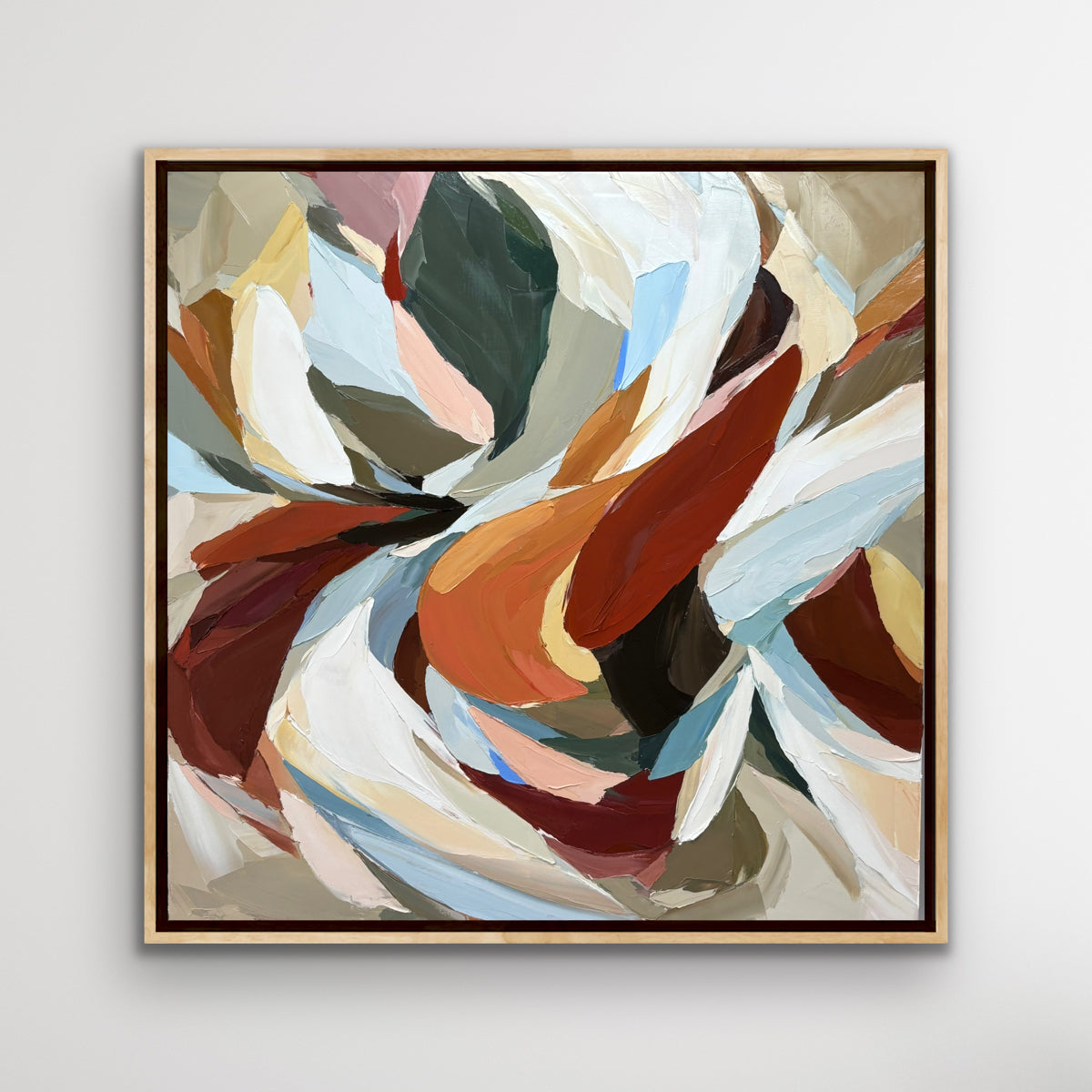 Abstract oil painting from Connor j Doyle with swirling colors.