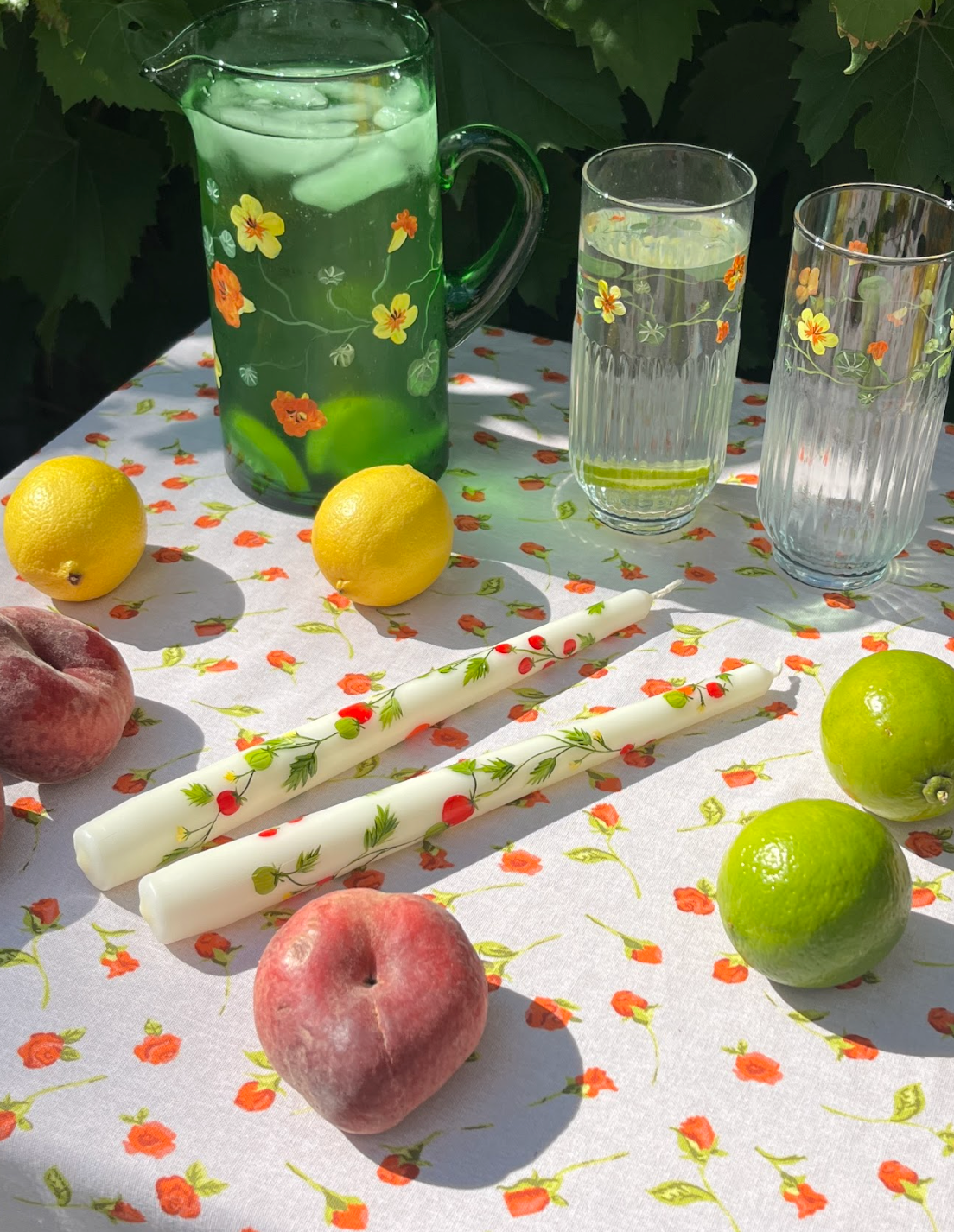 Pair of Nasturtium Glasses