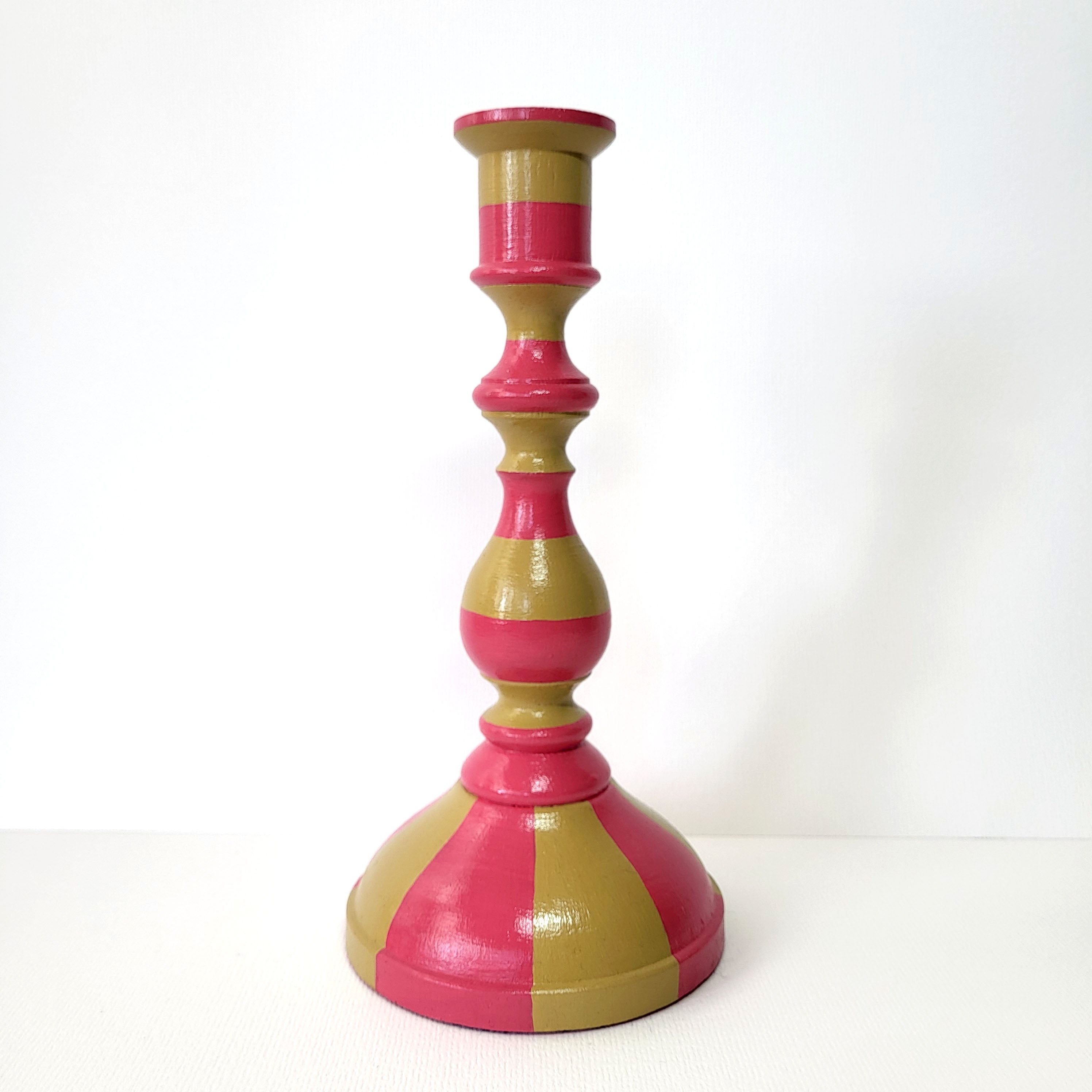 Vintage Painted Candle Holder