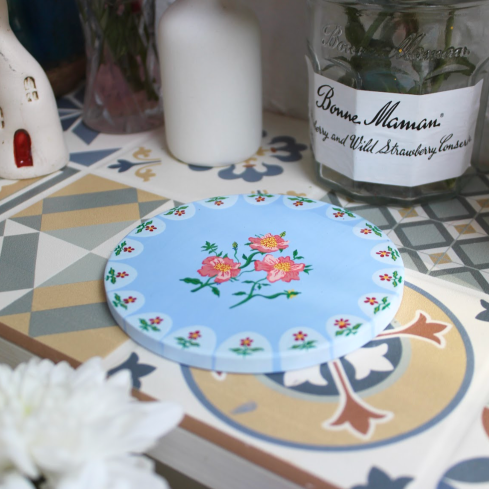 Triplet Floral Coaster