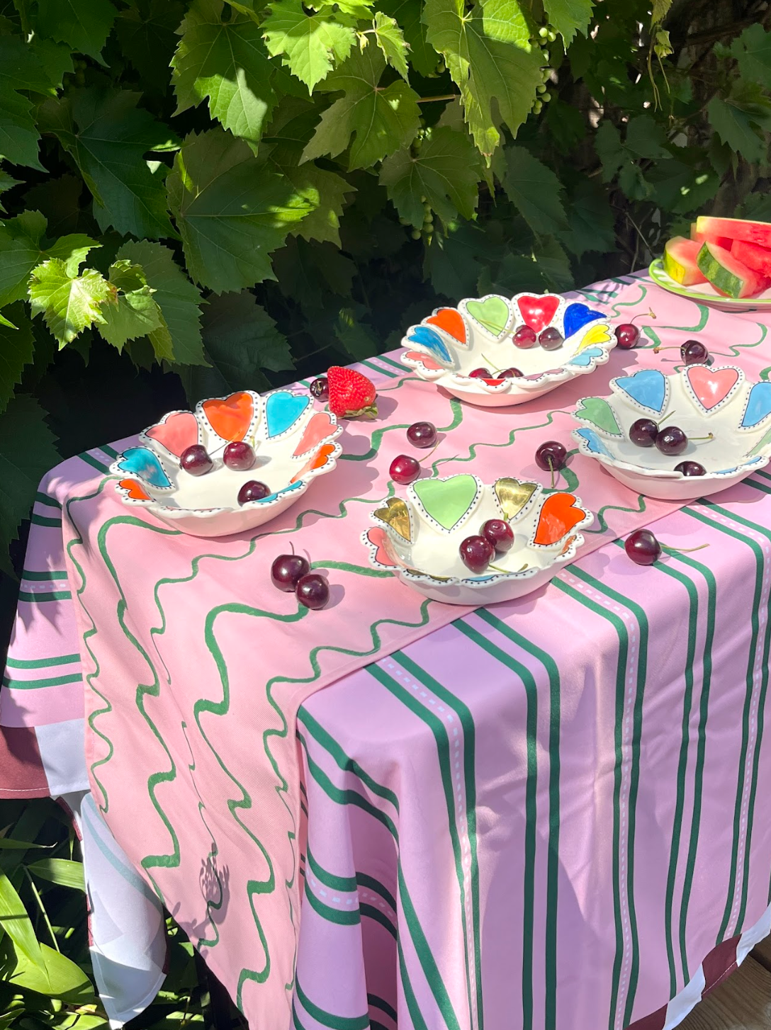 Tutti Frutti Gold Heart Small Round Dish