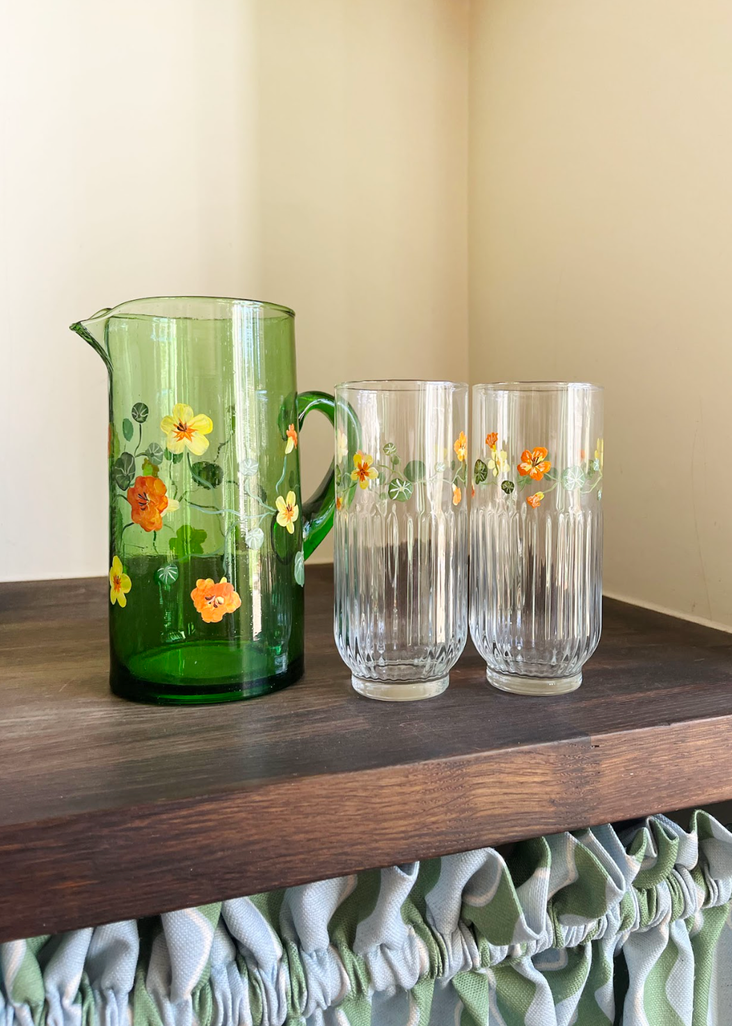 Pair of Nasturtium Glasses