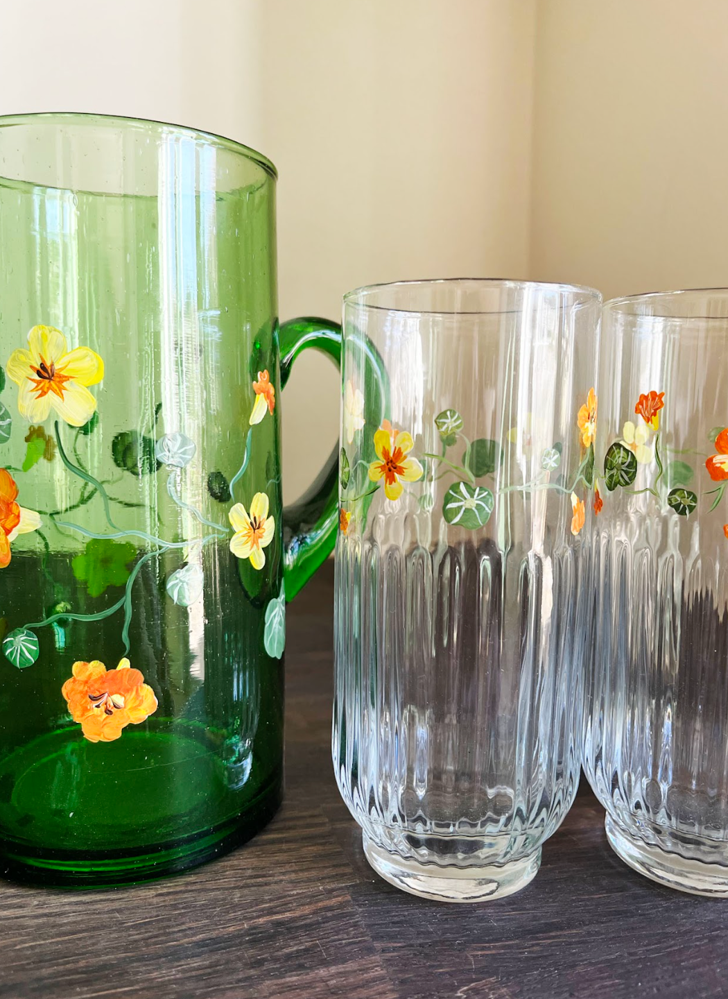 Pair of Nasturtium Glasses