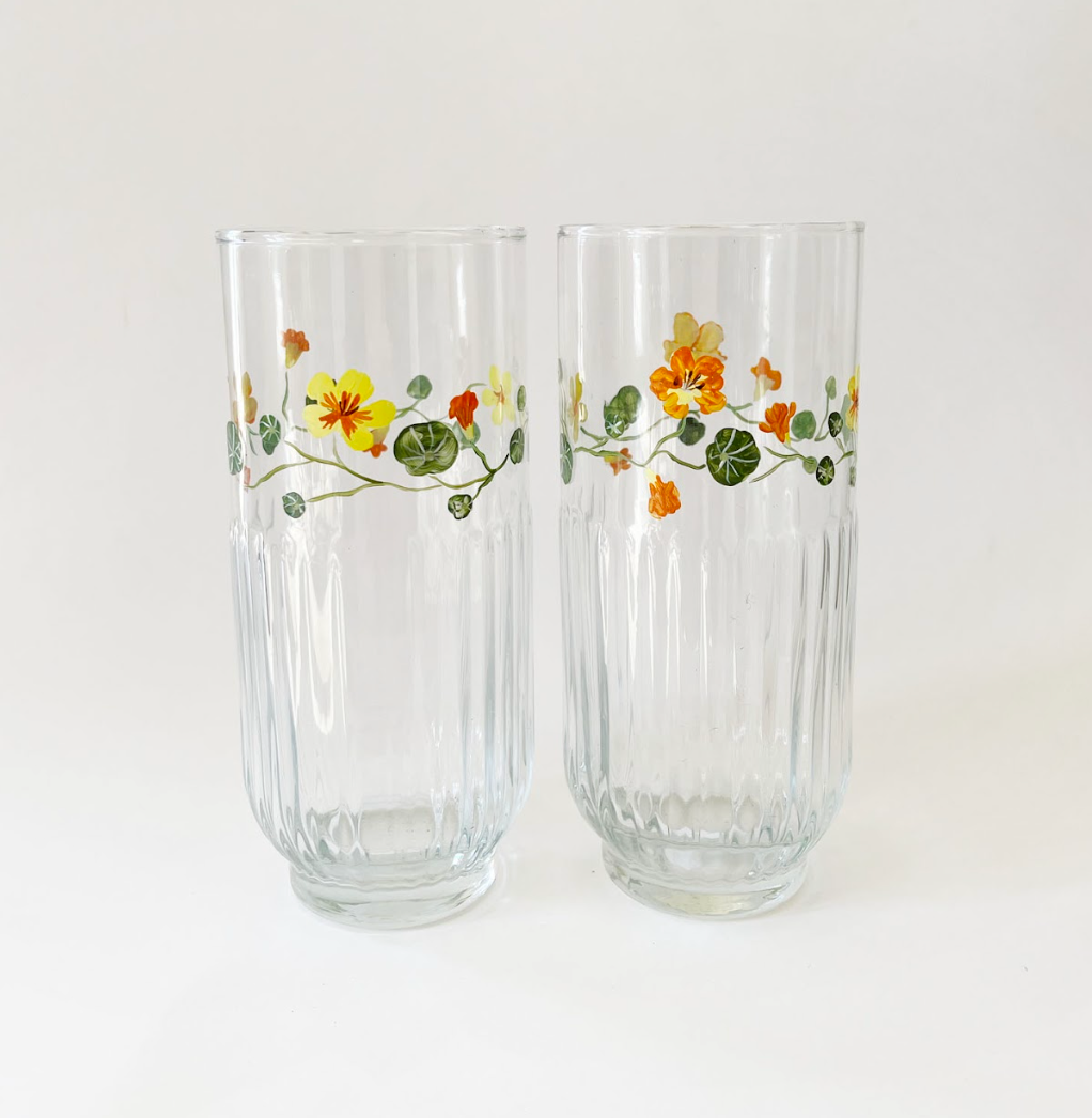 Pair of Nasturtium Glasses