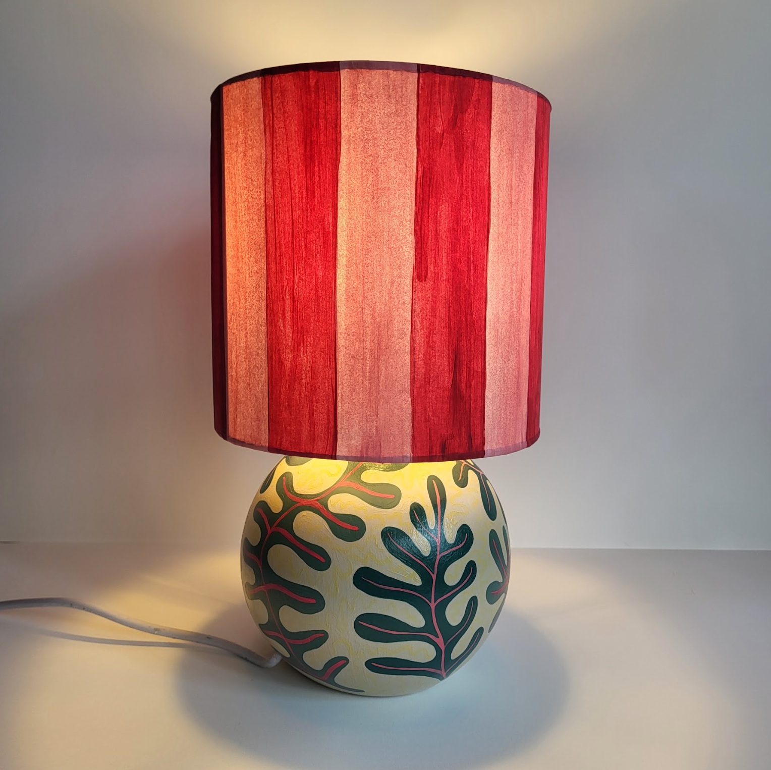 Hand-painted Lamp and Shade