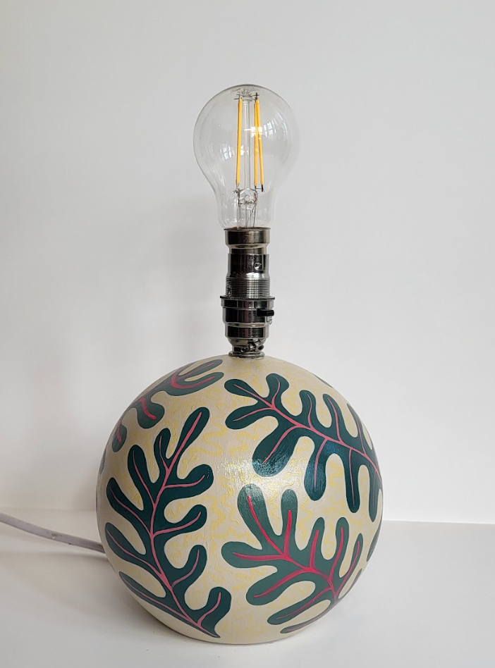 Hand-painted Lamp and Shade