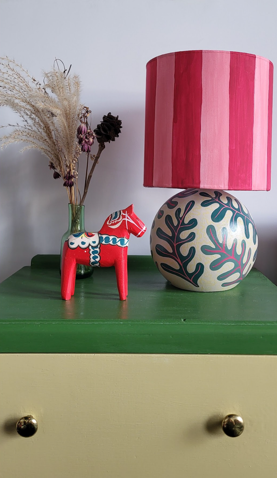 Hand-painted Lamp and Shade