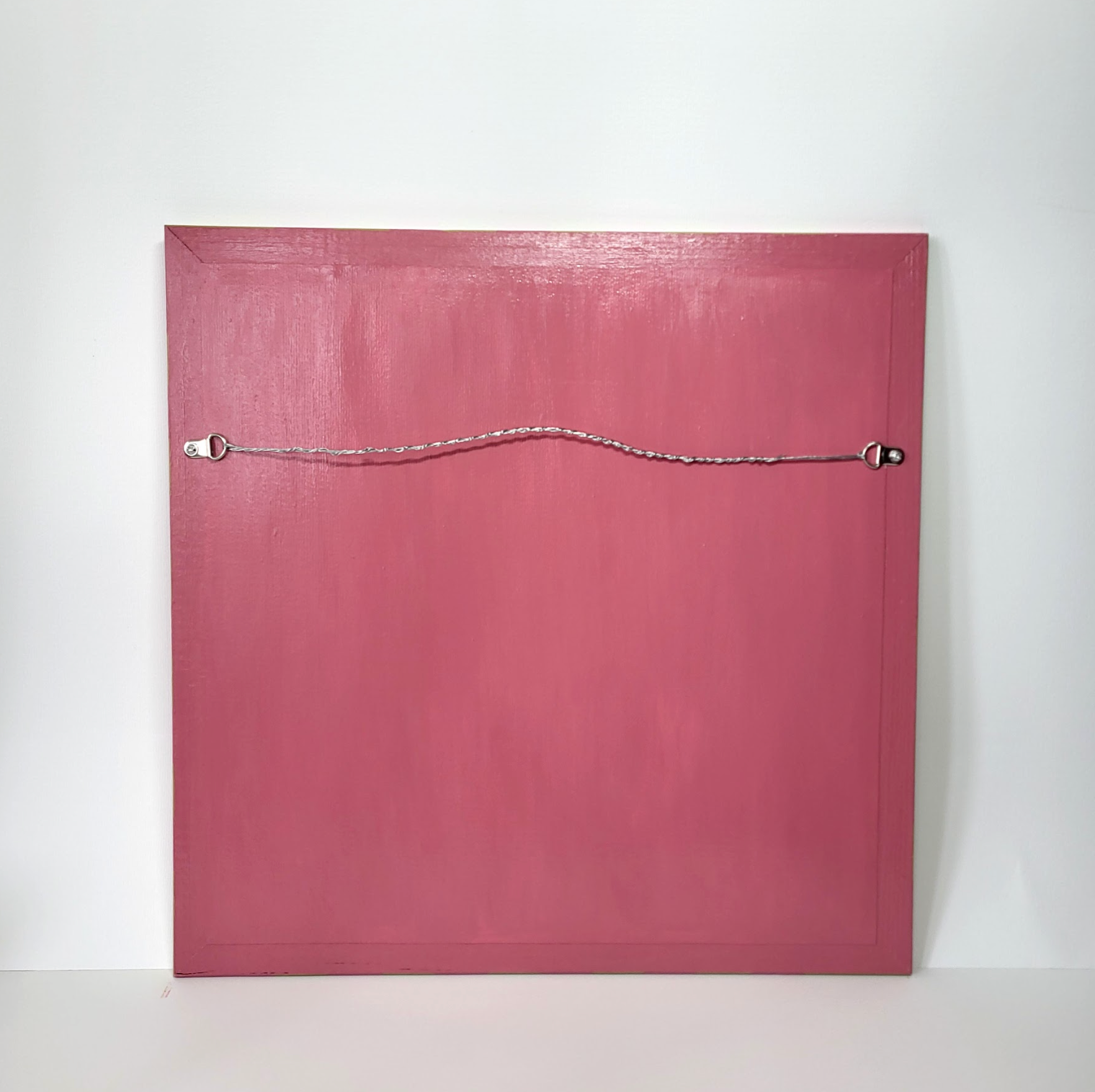 Hand-painted Pink Striped Mirror