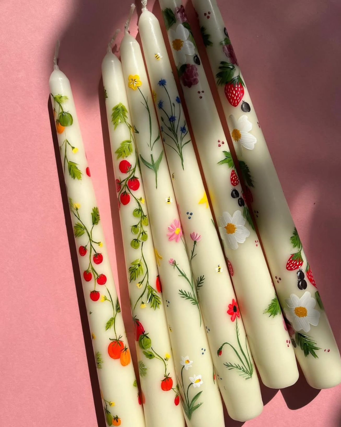 Hand Painted Tomato Candle