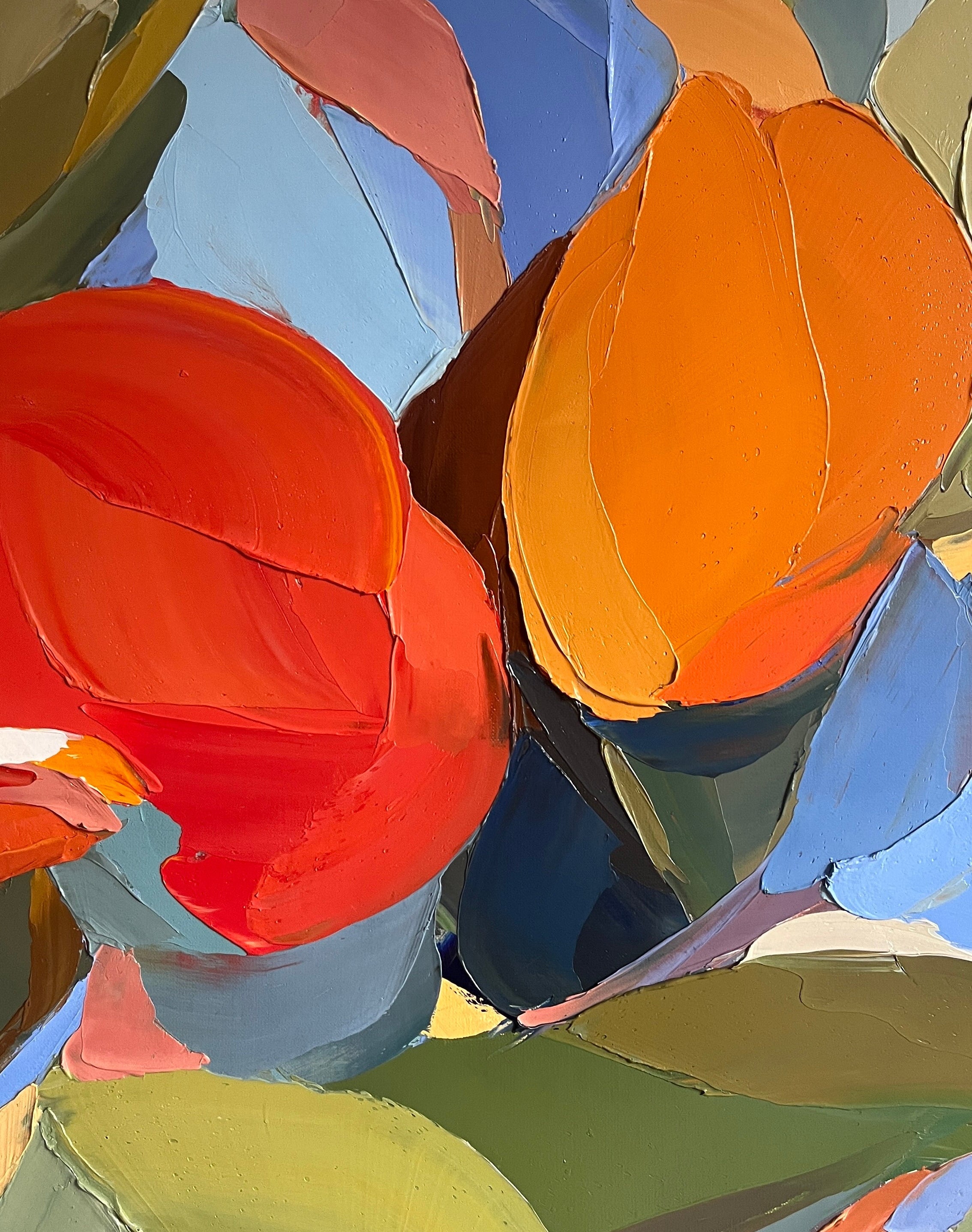 Abstract art with colorful geometric shapes