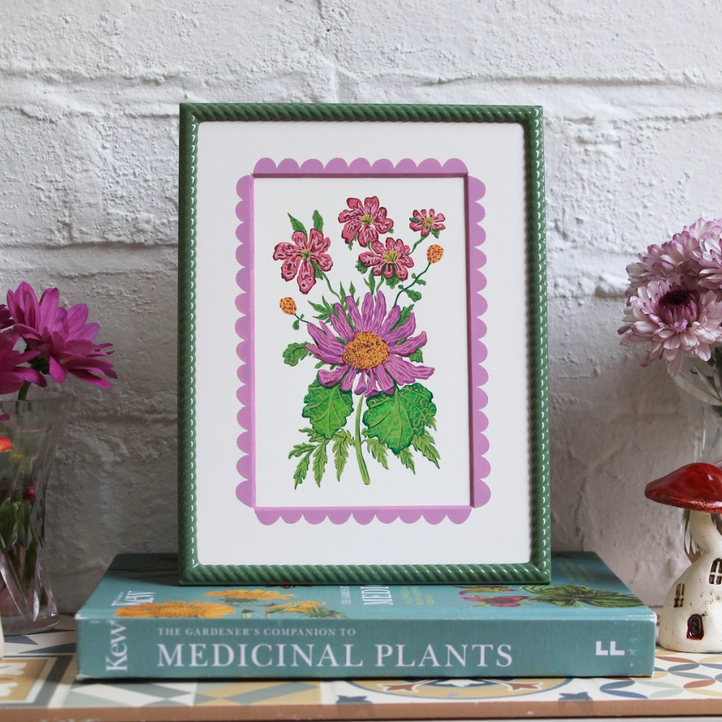 'Purple Cosmos & Wildflowers'