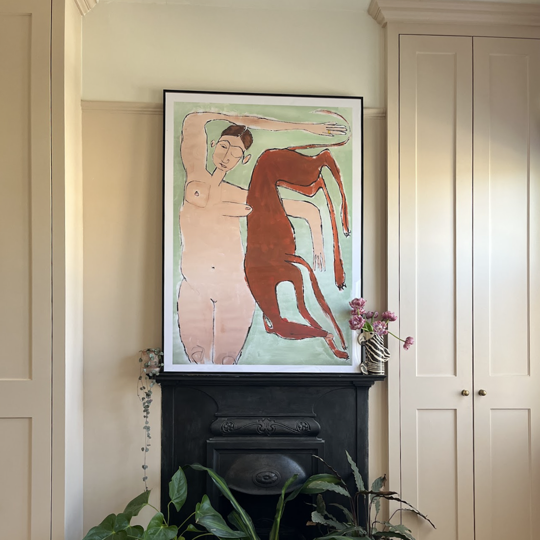 'Sleeping Woman With Dog'