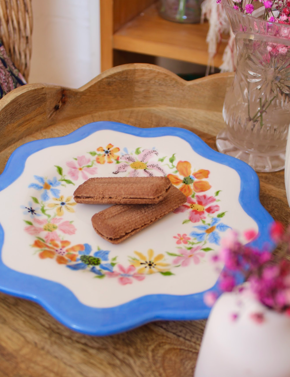Small Flower Floral Decorative Plate