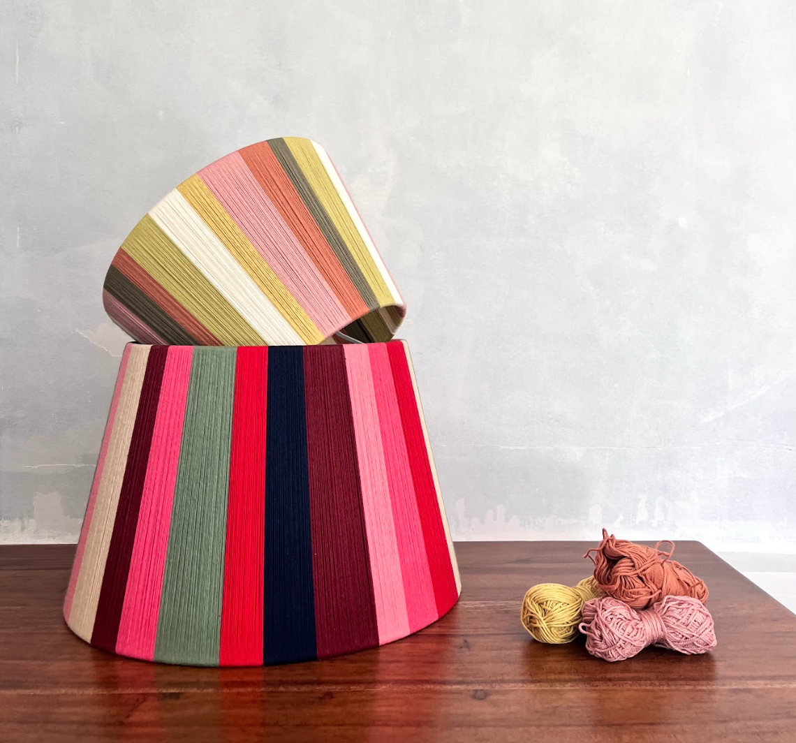 Sorbet Stripe Hand Spun Lampshade