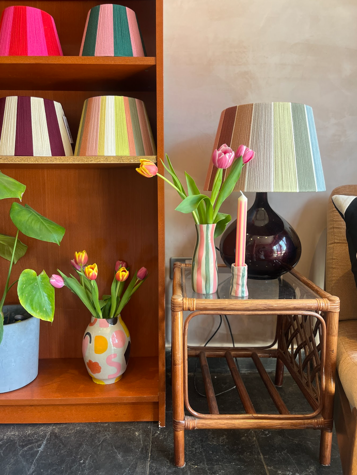 Stripe Candle/Matchstick Holder