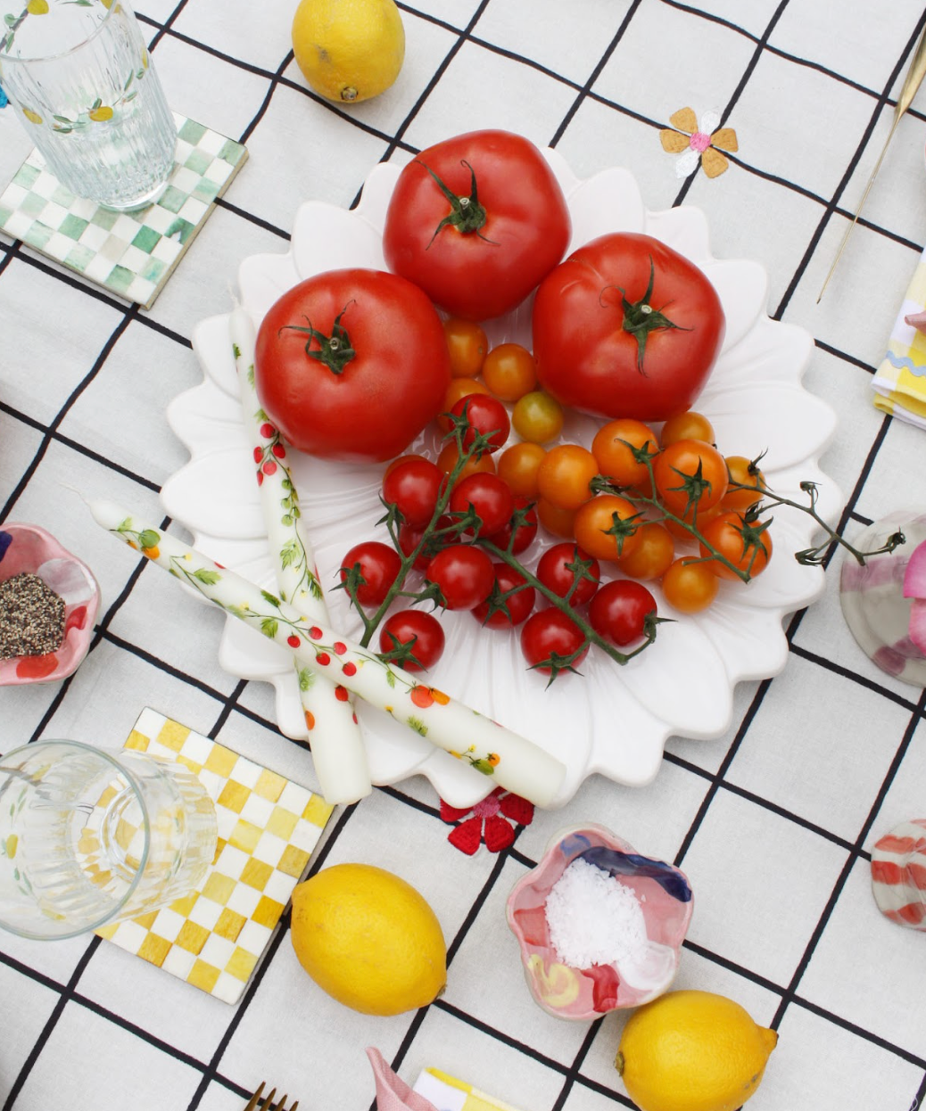 Hand Painted Tomato Candle